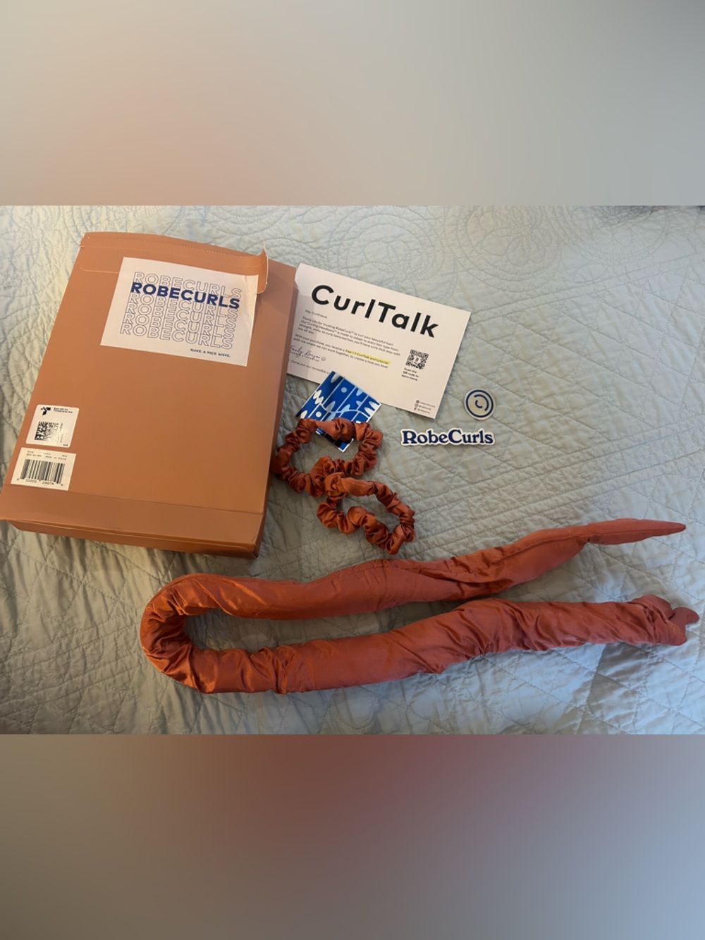 SOLD 🚫 RobeCurls Heatless Hair Curling Set - Dusty Pink (Used Once)